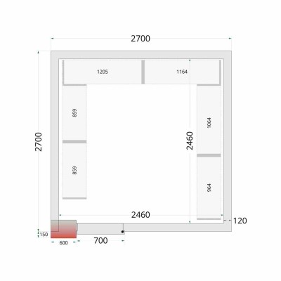 TEFCOLD - Kit rayonnage pour chambre froide CRNF2727