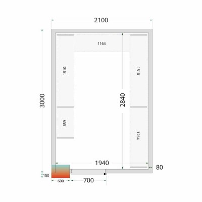 TEFCOLD - Kit rayonnage pour chambre froide CRPF2130