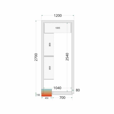 TEFCOLD - Kit rayonnage pour chambre froide CRPF1227
