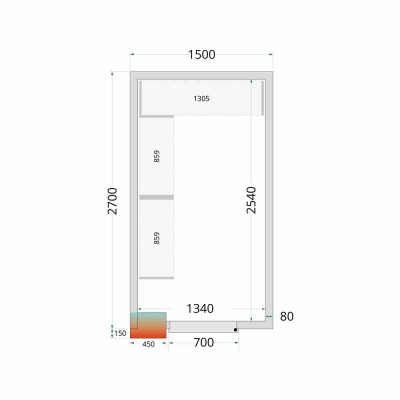 TEFCOLD - Kit rayonnage pour chambre froide CRPF1527