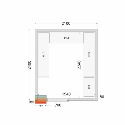 TEFCOLD - Kit rayonnage pour chambre froide CRPF2124