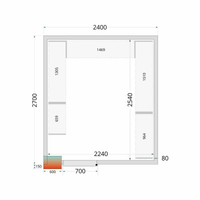 TEFCOLD - Kit rayonnage pour chambre froide CRPF2427