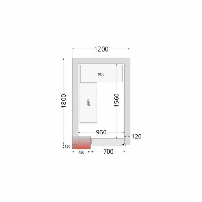 TEFCOLD - Kit rayonnage pour chambre froide CRNF1218