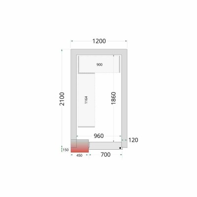 TEFCOLD - Kit rayonnage pour chambre froide CRNF1221