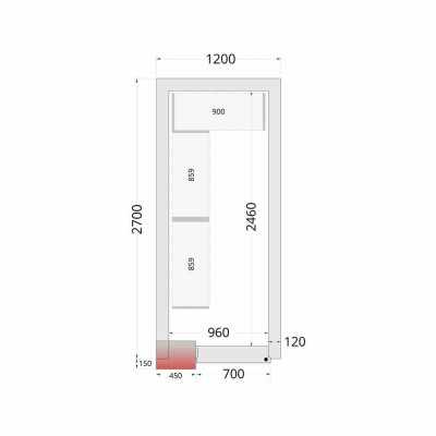TEFCOLD - Kit rayonnage pour chambre froide CRNF1227