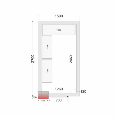 TEFCOLD - Kit rayonnage pour chambre froide CRNF1527