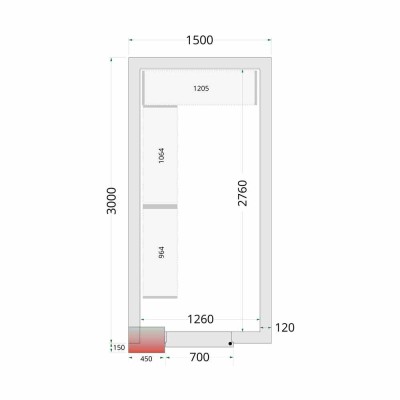 TEFCOLD - Kit rayonnage pour chambre froide CRNF1530