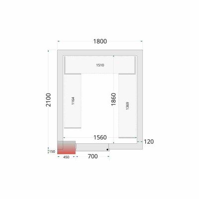 TEFCOLD - Kit rayonnage pour chambre froide CRNF1821