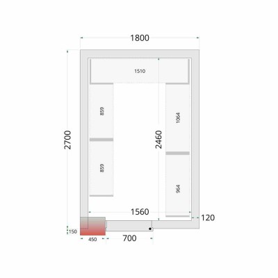 TEFCOLD - Kit rayonnage pour chambre froide CRNF1827