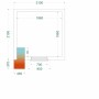 TEFCOLD - Chambre froide négative 2100 x 2100 x 2200 mm isolation 120 mm