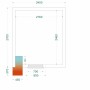 TEFCOLD - Chambre froide négative 2400 x 2700 x 2200 mm iso 120 mm