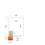 TEFCOLD - Chambre froide positive 1500 x 1800 x 2200 mm isolation 80 mm