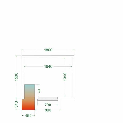TEFCOLD - Chambre froide positive 1800 x 1500 x 2200 mm isolation 80 mm