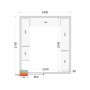 TEFCOLD - Chambre froide positive 2400 x 2700 x 2200 mm iso 80 mm porte 850 mm