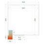 TEFCOLD - Chambre froide positive 3000 x 3000 x 2200 mm iso 80 mm porte 850 mm