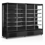TEFCOLD - Vitrine murale noire 4 portes battantes 1529 L