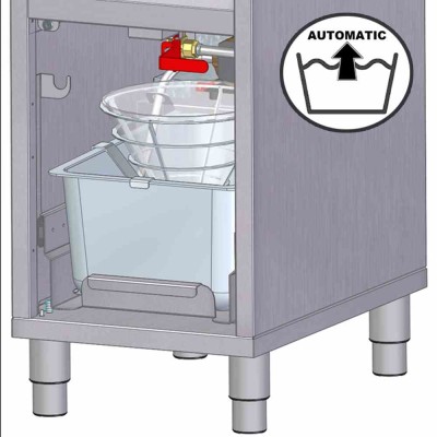 DIAMOND - Friteuse électrique avec système de filtration 1 cuve 16 L sur meuble