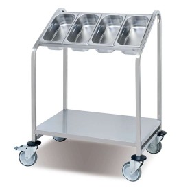 PUJADAS - Chariot à couverts GN 1/3 et porte-plateaux