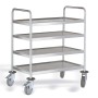 PUJADAS - Chariot de service inox 4 niveaux 800 x 500 mm