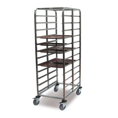 PUJADAS - Chariot double plateaux de restauration rapide 12 guides