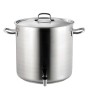 PUJADAS - Marmite traiteur Inox Pro 28 cm inox satiné induction robinet et couvercle