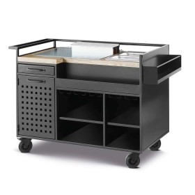 PUJADAS - Chariot à cocktails avec espace de travail