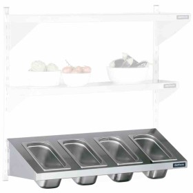 DISTFORM - Étagère inclinée réglable 1000x250 pour 4 unités GN 1/6