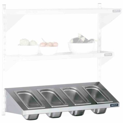 DISTFORM - Étagère inclinée réglable 1000x400 pour 4 unités GN 1/3