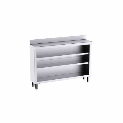 DISTFORM - Table comptoir 2500x350x1050 2 étagères intermédiaires