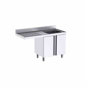 DISTFORM - Meuble à portes avec plonge L146541I 1400x600 espace pour lave-vaisselle
