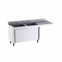 DISTFORM - Meuble à portes avec plonge L187552D 1800x700 espace pour lave-vaisselle