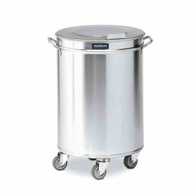 DISTFORM - Poubelle à 2 roulettes avec couvercle amovible (capacité 50 L)