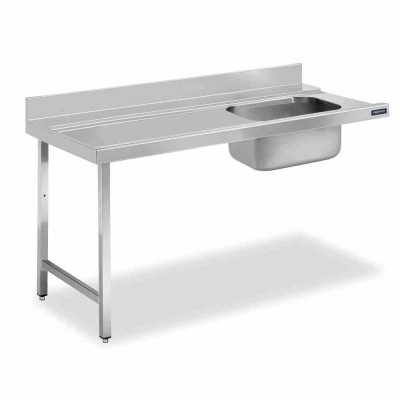 DISTFORM - Table murale entrée de prélavage bac à droite 1100x750x850