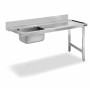 DISTFORM - Table murale entrée de prélavage bac à gauche 1100x750x850