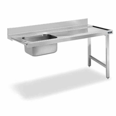 DISTFORM - Table murale entrée de prélavage bac à gauche 2100x750x850