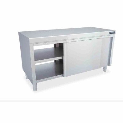 DISTFORM - Meuble central 2000x600x850 portes coulissantes traversantes