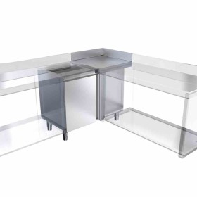 DISTFORM - Meuble d'angle 90° 600 avec plan de travail à droite