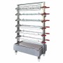 DIAMOND - Chariot avec structure pour 12 broches rôtissoires