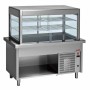DIAMOND - Élément cuve/vitrine réfrigerée sur meuble 4x GN1/1