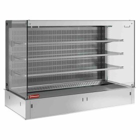 DIAMOND - Mural avec top/vitrine carrée 3 niveaux ouverte (rideau), réfrigéré, ventilé, 5x GN1/1 (sans unité)