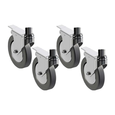 DIAMOND - Kit de 4 roues, 2 avec freins pour support fours à pizzas