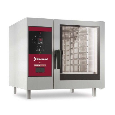 DIAMOND - Four gaz vapeur directe et convection 6 x GN 1/1 + Cleaning