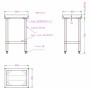 COMBISTEEL - Billot bloc de découpage en polyéthylène 50 mm épaisseur 500 x 400 mm