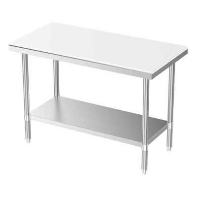 COMBISTEEL - Table de découpe avec étagère démontable L. 1200 mm P. 700 mm
