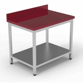 COMBISTEEL - Table de découpe avec étagère L. 1200 mm P. 700 mm