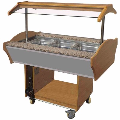 COMBISTEEL - Buffet chaud 3x GN 1/1 1200 x 900 x 850 mm