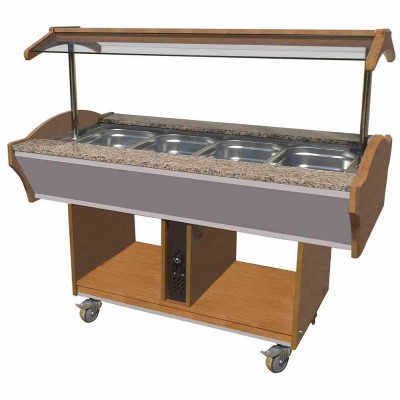 COMBISTEEL - Buffet chaud 4x GN 1/1 1550 x 900 x 850 mm