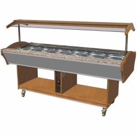 COMBISTEEL - Buffet chaud 6x GN 1/1 2200 x 900 x 850 mm