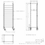 COMBISTEEL - Chariot de débarassage démontable en 600 x 400