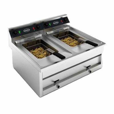 COMBISTEEL - Friteuse posable électrique 2x 12 L 2x 9 kW